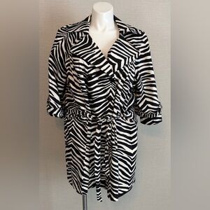 Women’s Plus Size 24 Lane Bryant Zebra Print Coat